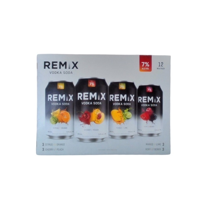Remix Vodka Soda 7% 12 Can Mix Pack